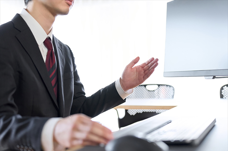 コンピュータを用いたスムーズなサポートイメージ